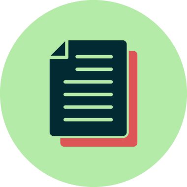 belge simgesi, vektör çizimi 