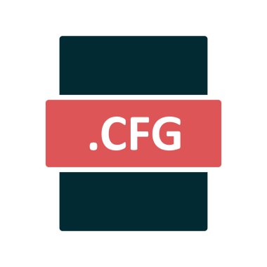 .CFG dosya biçimi simgesi, vektör illüstrasyonu
