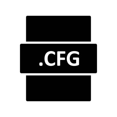 .CFG dosya biçimi simgesi, vektör illüstrasyonu
