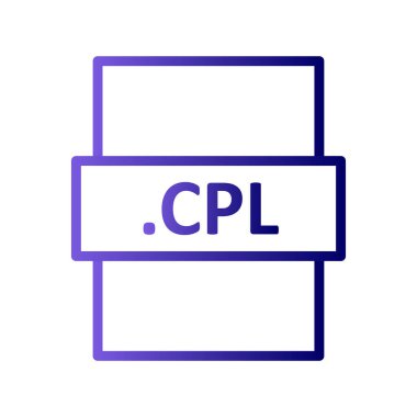 .CPL dosya biçim simgesi, vektör illüstrasyonu
