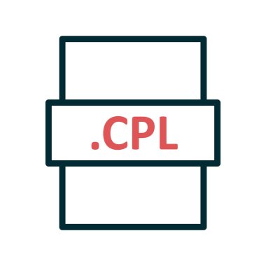 .CPL dosya biçim simgesi, vektör illüstrasyonu