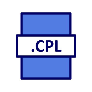 .CPL dosya biçim simgesi, vektör illüstrasyonu