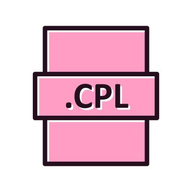 .CPL dosya biçim simgesi, vektör illüstrasyonu