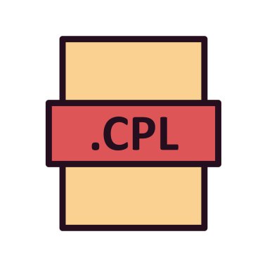 .CPL dosya biçim simgesi, vektör illüstrasyonu