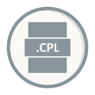 .CPL dosya biçim simgesi, vektör illüstrasyonu