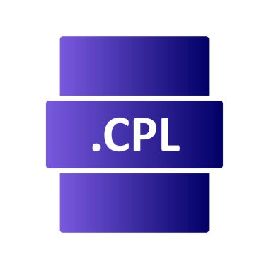 .CPL dosya biçim simgesi, vektör illüstrasyonu