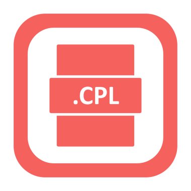 .CPL dosya biçim simgesi, vektör illüstrasyonu