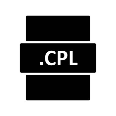 .CPL dosya biçim simgesi, vektör illüstrasyonu