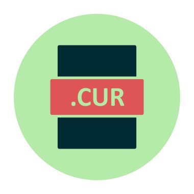 .CUR dosya biçimi simgesi, vektör çizimi