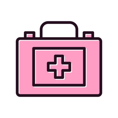 İlk yardım kiti vektör illüstrasyonu