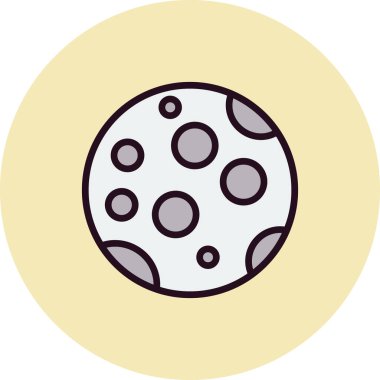 Dolunay simgesi vektör resimleme arkaplanı 