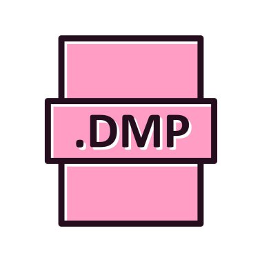 .DMP file format icon, vector illustration