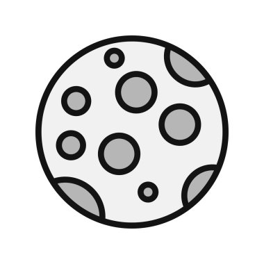 Dolunay simgesi vektör resimleme arkaplanı 