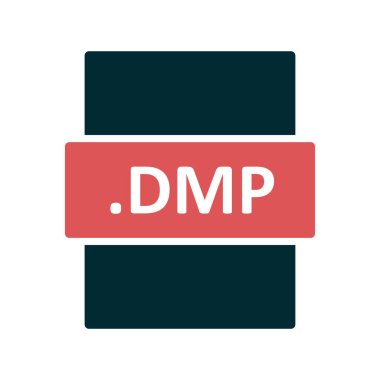 .DMP file format icon, vector illustration
