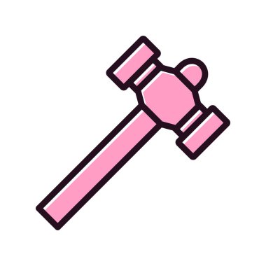 Çekiç simgesi vektör resimleme arkaplanı 