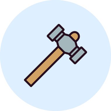 Çekiç simgesi vektör resimleme arkaplanı 