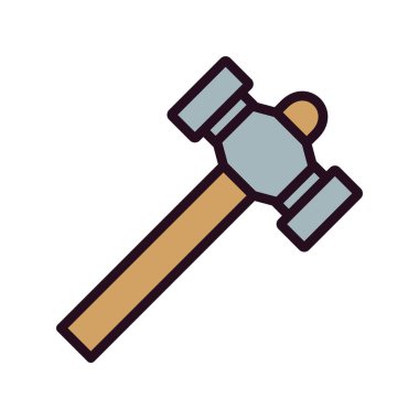 Çekiç simgesi vektör resimleme arkaplanı 