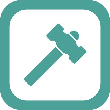 Çekiç simgesi vektör resimleme arkaplanı 