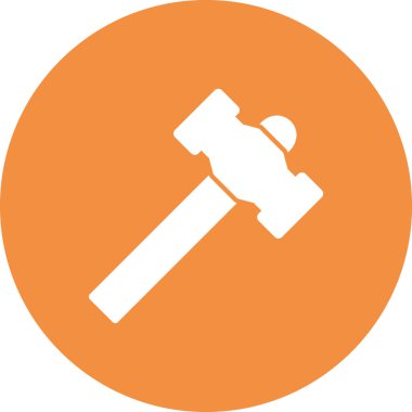 Hammer icon vector illustration background 