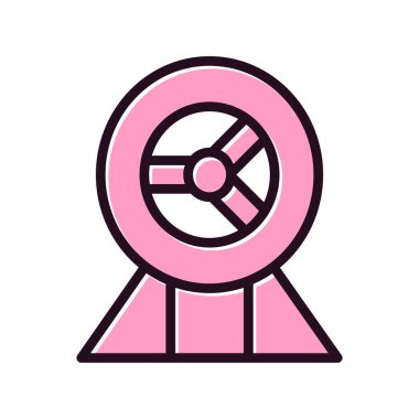 Hamster Tekerleği simgesinin vektör çizimi