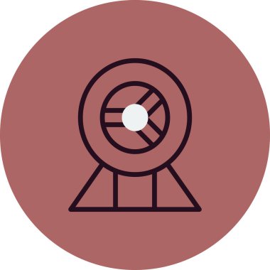 Hamster Tekerleği simgesinin vektör çizimi