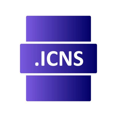.ICNS dosya biçimi simgesi, vektör illüstrasyonu