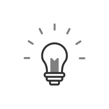 fikir vektör çizimi, ampul işareti