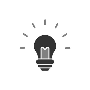 fikir vektör çizimi, ampul işareti