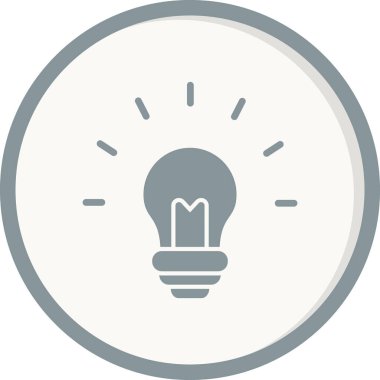 fikir vektör çizimi, ampul işareti