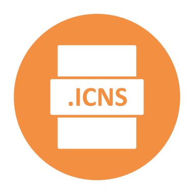 .ICNS dosya biçimi simgesi, vektör illüstrasyonu
