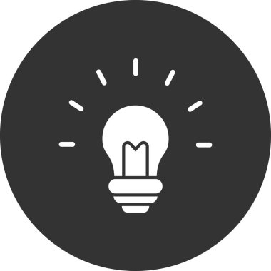 Fikir vektör çizimi, ampul işareti