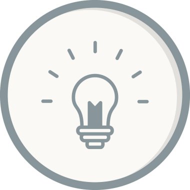 Fikir vektör çizimi, ampul işareti