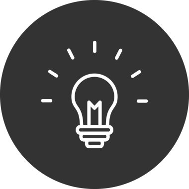 Fikir vektör çizimi, ampul işareti