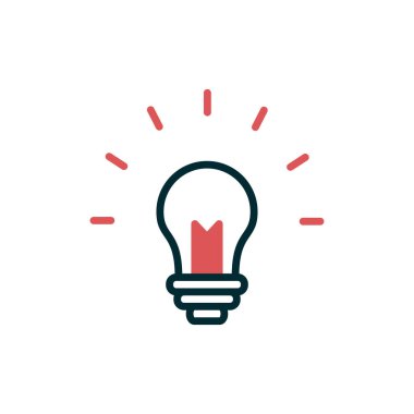 Fikir vektör çizimi, ampul işareti