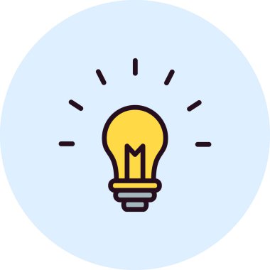 Fikir vektör çizimi, ampul işareti