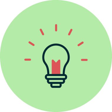 Fikir vektör çizimi, ampul işareti