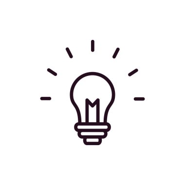 fikir vektör çizimi, ampul işareti