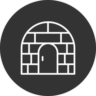 Igloo simgesi, vektör illüstrasyonu