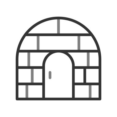 Igloo simgesi, vektör illüstrasyonu