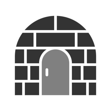 Igloo simgesi, vektör illüstrasyonu
