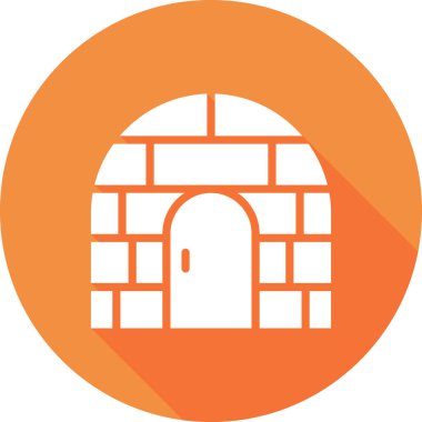 Igloo simgesi, vektör illüstrasyonu