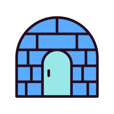 Igloo simgesi, vektör illüstrasyonu
