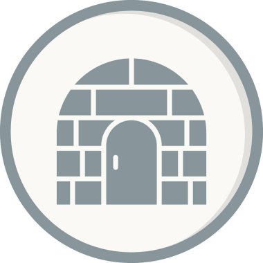 Igloo simgesi, vektör illüstrasyonu