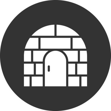 Igloo simgesi, vektör illüstrasyonu
