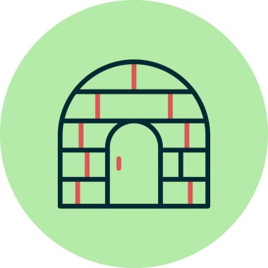 Igloo simgesi, vektör illüstrasyonu
