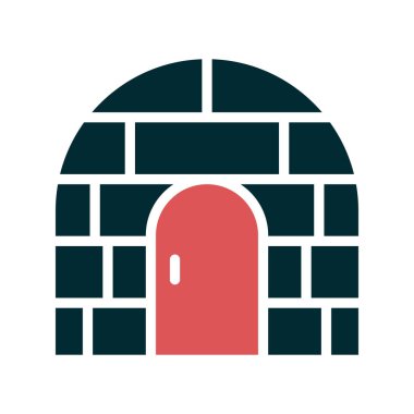 Igloo simgesi, vektör illüstrasyonu