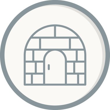 Igloo simgesi, vektör illüstrasyonu