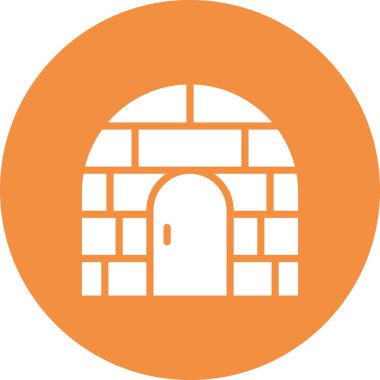 Igloo simgesi, vektör illüstrasyonu
