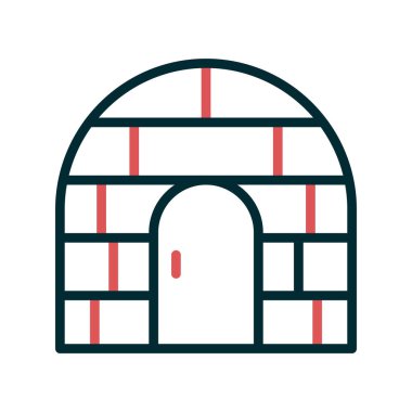 Igloo simgesi, vektör illüstrasyonu