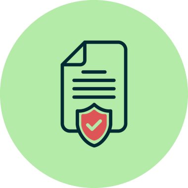 Sigorta simgesi vektör resimleme arkaplanı 